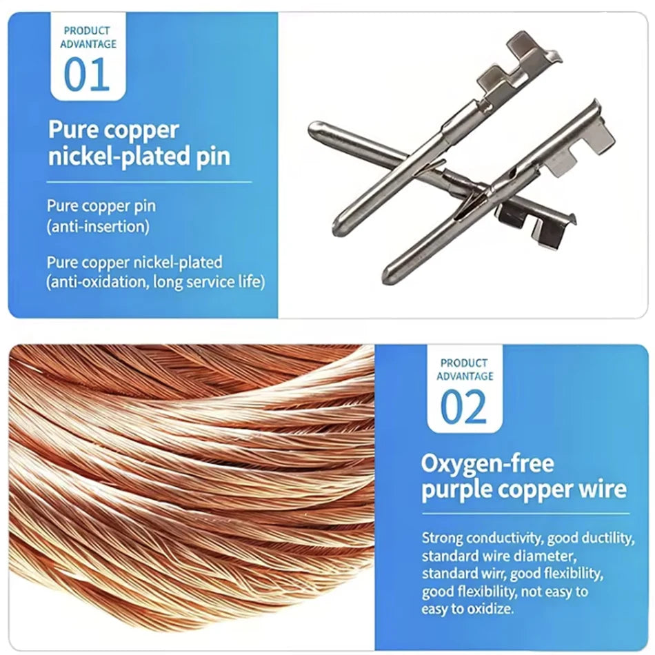 5Pairs M12 Small Metal Head Black Waterproof IP67 2 3 4 5 6 8Pin Cable Wire Plug for LED Strips Male and Female  DC Connector