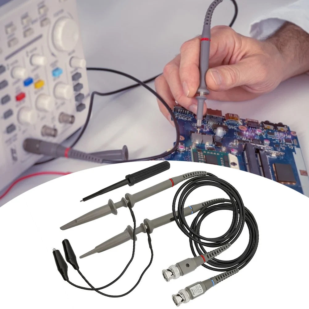 2-10PCS P6100 BNC Oscilloscope Probe Kit High Precision Scope Analyzer Alligator Clip Probes Test Leads 100MHz Oscilloscope Part