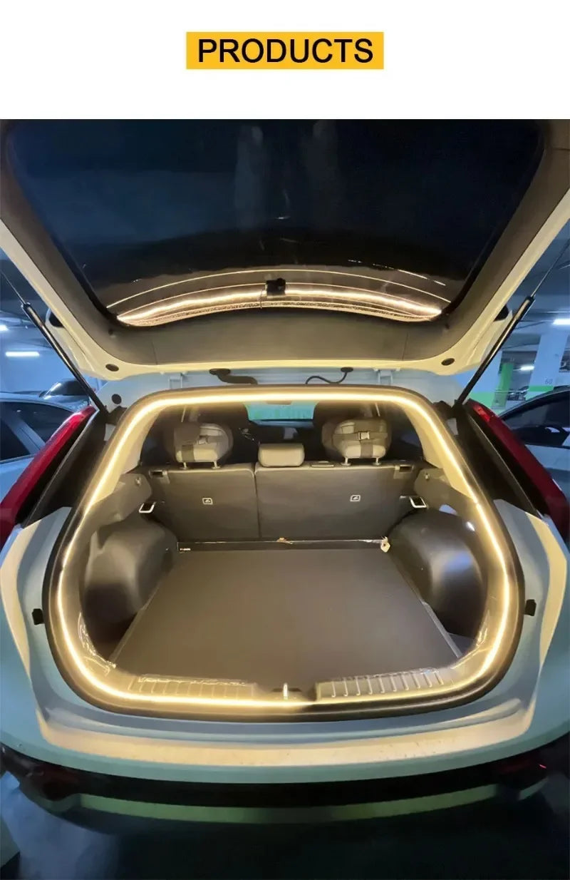 Car High Brightness Trunk Lighting Ambient Light Interior Decoration LED Wiring Free Automatic Sensing Tailgate LED Light Strip