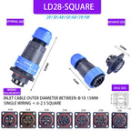 IP68 Waterproof Male Female Electrical Connector LD Series2/3/4/5/6/7/9-Pin Panel-Mount Screw Wire Cable Aviation Plug Connector