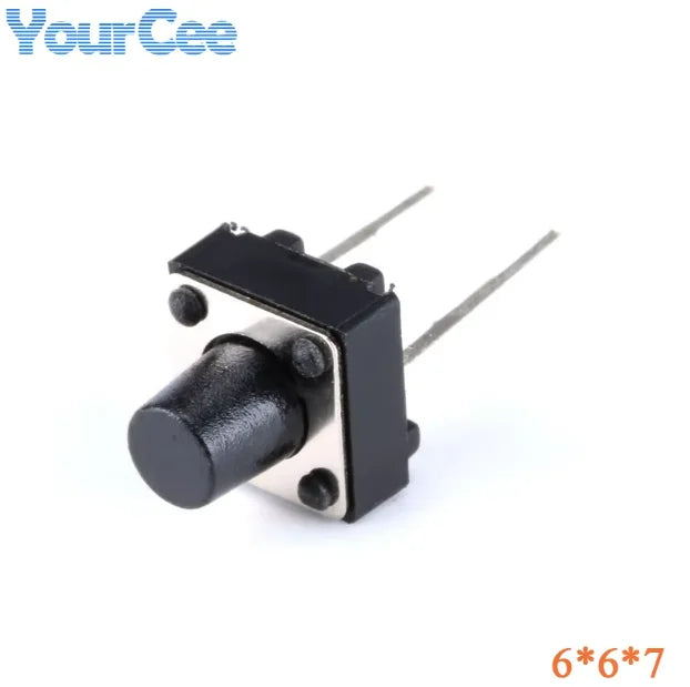 100PCS/20PCS 6*6*7 6*6*5 6*6*4.3MM Micro Touch Tactile Push Button Switch Horizontal Two-legged 7MM 5MM 4.3MM