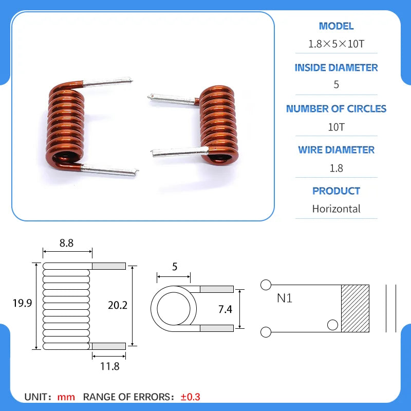 hollow inductor coil inductor copper wire  full specifications