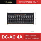 ENMG AC Inline 2 4 6 8 10 12 16-Way Solid State Relay Module RT-SSK Non-contact DC PLC AC Amplifier Board 5-24V Fuse Protections