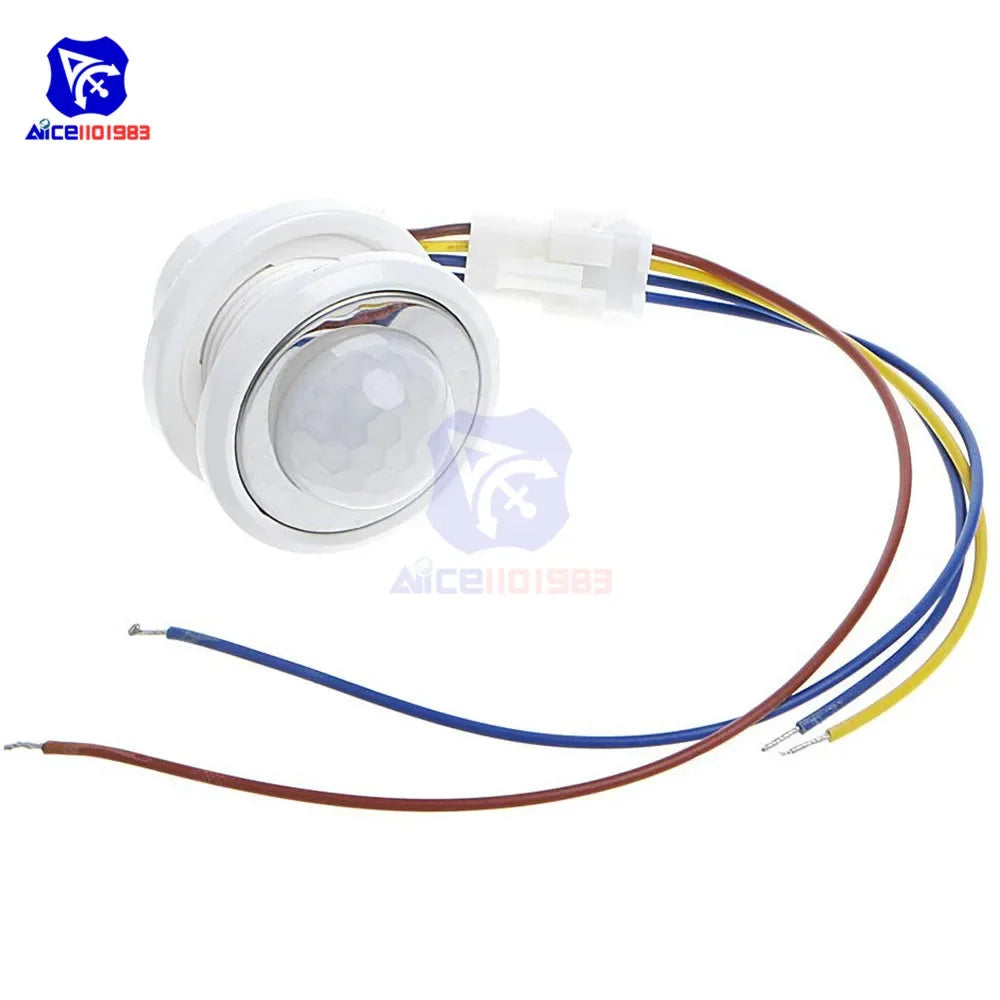 diymore AC 85 -265V Adjustable Time Delay 40mm LED PIR Detector Infrared Motion Sensor Switch
