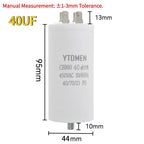 1PCS CBB60 Capacitor with Screw Double Insert 450V AC Starting Capacitor 4uF~60uF Motor Capacitors for Air Compressor Water Pump
