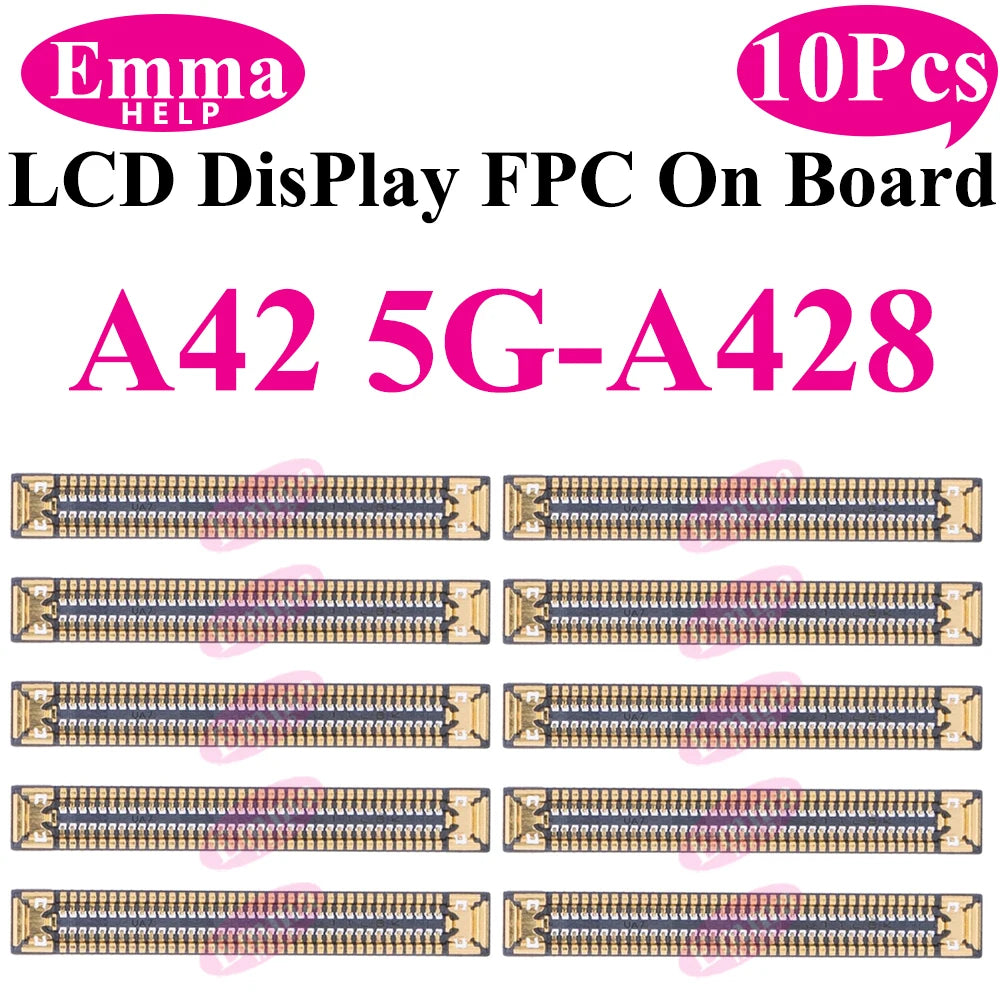 10pcs Original Screen Connector For Samsung A52S A53 A72 A33 A32 A23 A22 A13 A12S A03s A02s A42 LCD Display FPC On Board 78 Pin
