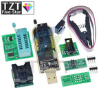 CH341A CH341B 24 25 Series EEPROM Flash BIOS USB Programmer Module + SOIC8 SOP8 Test clip + 1.8V adapter + SOIC8 Adapter DIY KIT