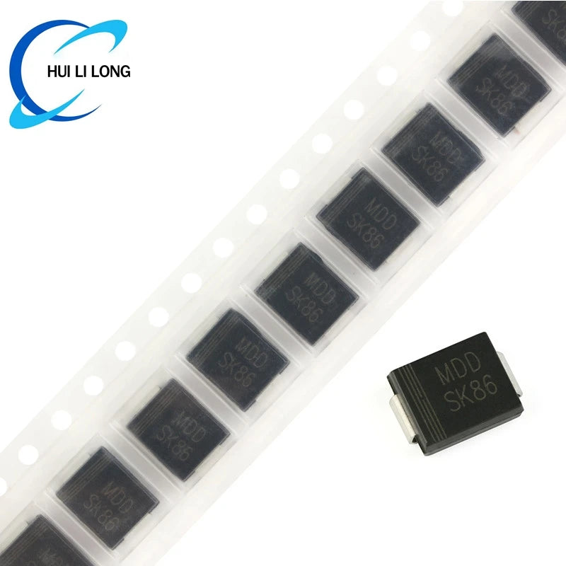 100/10pcs SS86 SMC SK86 SK84C SMD SS860 DO-214AB 60V/8A  Schottky Diodes Rectifier New Original