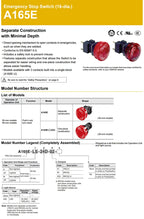 Authentic New Omron A165E-S-01 A165E-S-02 A165E-S-03U Emergency Stop Switch Sensor Pushbutton Switch Non-lighted