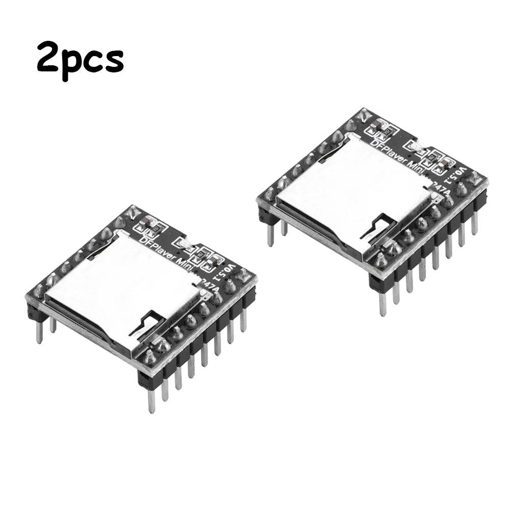 YX5200 DFPlayer Mini MP3 Player Module MP3 Voice Decode Board Supporting TF Card U-Disk IO Serial Port AD Compatible for Arduino