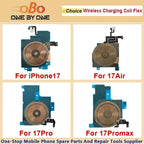 Wireless Charging Coil Sticker With Flash Light Flex Cable For iPhone 17 Air Pro Max Promax Wireless Charger Replacement (1PC)