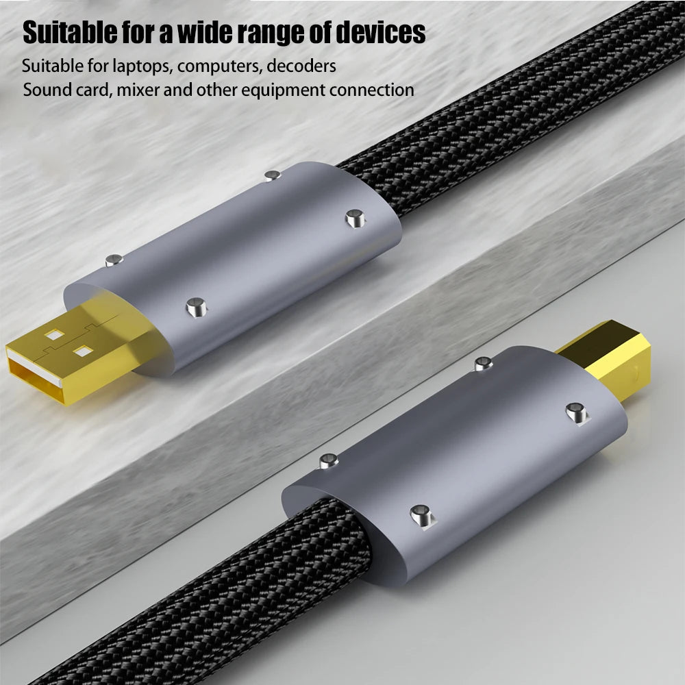 Monosaudio A50G B50G 24K Gold Plated USB2.0 Plug USB A/B Connector  DIY USB Cable for Ipad Laptop