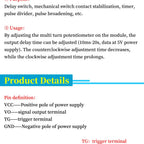 1/5/10Pcs NE555 DW44 Monostale Circuit Module Falling Edge Trigger For Delay Switch Timer