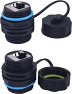 Panel Mounting Shielded CAT6 RJ45 Waterproof Connector Cat5e/6 8P8C Ethernet LAN Cable Coupler Adapter with Waterproof/Dust Cap