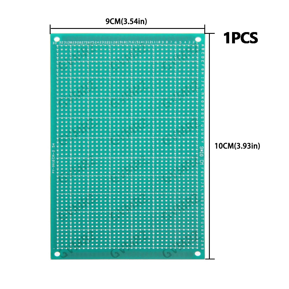 Single Sided Green PCB Prototype Board Universal Through Hole Perfboard for DIY Electronic Projects 6X8cm/7X9cm/3X7cm
