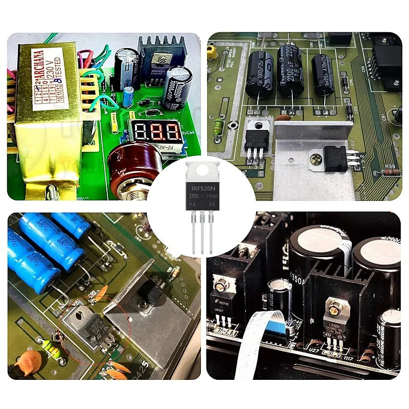 AUKENIEN Mosfet Transistor Kit 12Values 60PCS IRFZ44N IRF510N-IRF540N IRF640N IRF740 IRF820 IRF830 IRF840 IRF3205 IRF9540N TO222