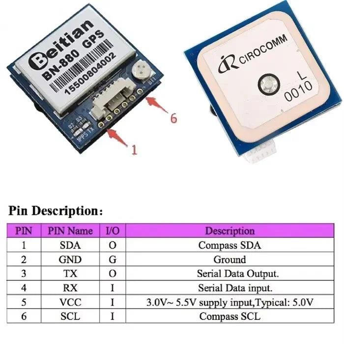 Beitian BN-180 BN-220 BN-280 BN-800 BN-880 Dual Module GPS with Compass for RC Drone CC3D F3 Pixhawk Flight Controller