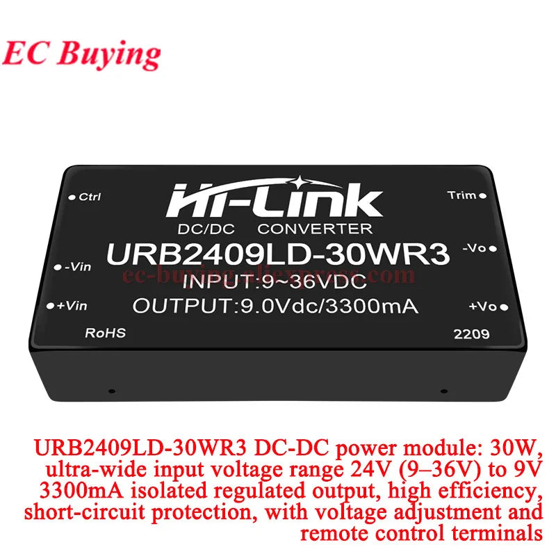 30W 40W 50W AC DC Power Module 110V 48V 24V to 48V 24V 15V 12V 9V 5V 3.3V URB4812LMD URB2405LMD URB1D24LD URB2415LD URB2403LD