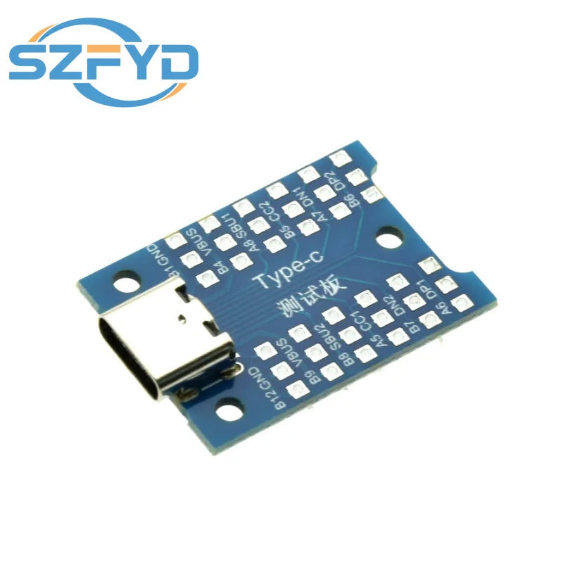 1-10pcs Type-C Breakout Board USB Interface USB Test Charging Board Type-C USB 3.1 Test PCB Board Adapter Connector