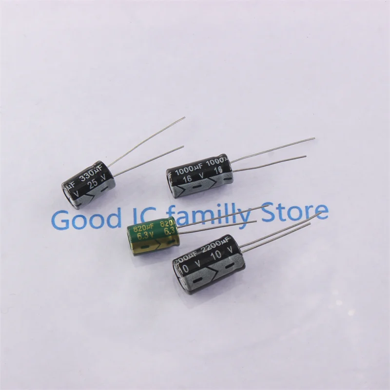 dip Electrolytic capacitor 6.3V 10V 16V 25V 10uf 22UF 33UF 47UF 100UF 220UF 330UF 470UF 680UF 820UF 1000UF  1500UF