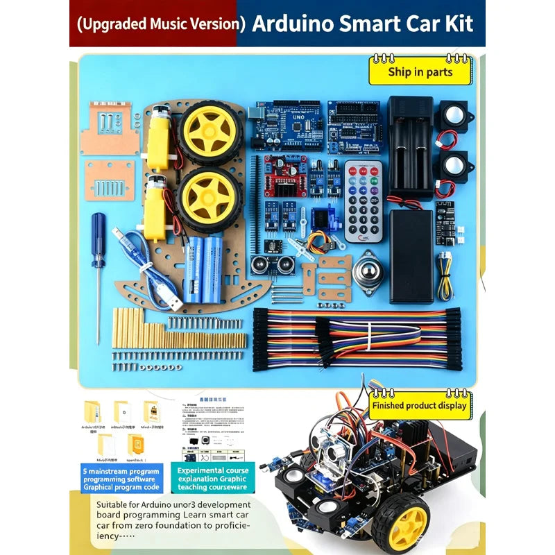 Arduino UNO R3 Starter Kit - Scratch Programming STEM Learning DIY Electronics Development Board Compatible with Arduino IDE for