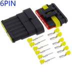 1 Set 1 2 3 4 5 6 Pin Super Seal AMP Electrical Connector Automotive Waterproof Xenon Lamp Male And Female Plug For Car