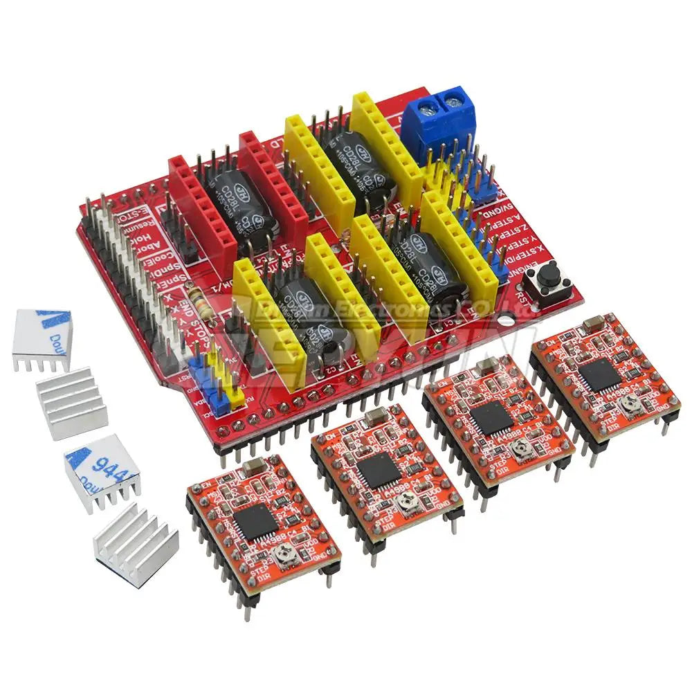 1set CNC shield V3 Engraving machine / 3D Printer / + 4pcs DRV8825 / 4pcs A4988 Driver expansion board for arduino