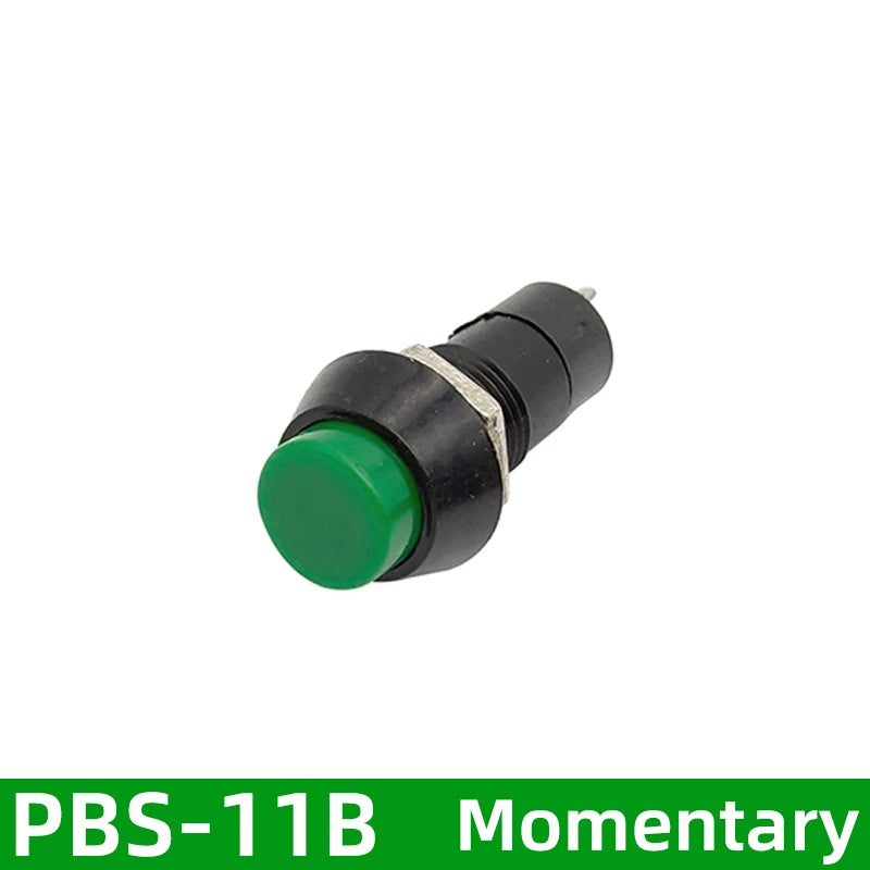 PBS-11A Self-locking Latching Switches 12mm PBS-11B Self-Reset Momentary Switches 2Pins 12mm Push Button Switch with Wire 20cm