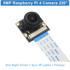 Raspberry Pi 5MP Camera OV5647 1080P Optional Wide Angle Night Vision IR-CUT Fisheye Webcam for Raspberry Pi 4 Model B 3B Plus