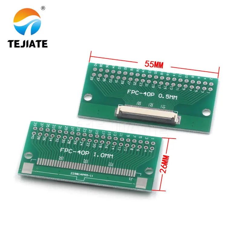 FPC FFC Flat Cable Transfer Plate Directly Insert DIY 0.5MM Space Connector 6P 8P 10P 20P 30P 40P 60P 0.5 Change 2.54 Type