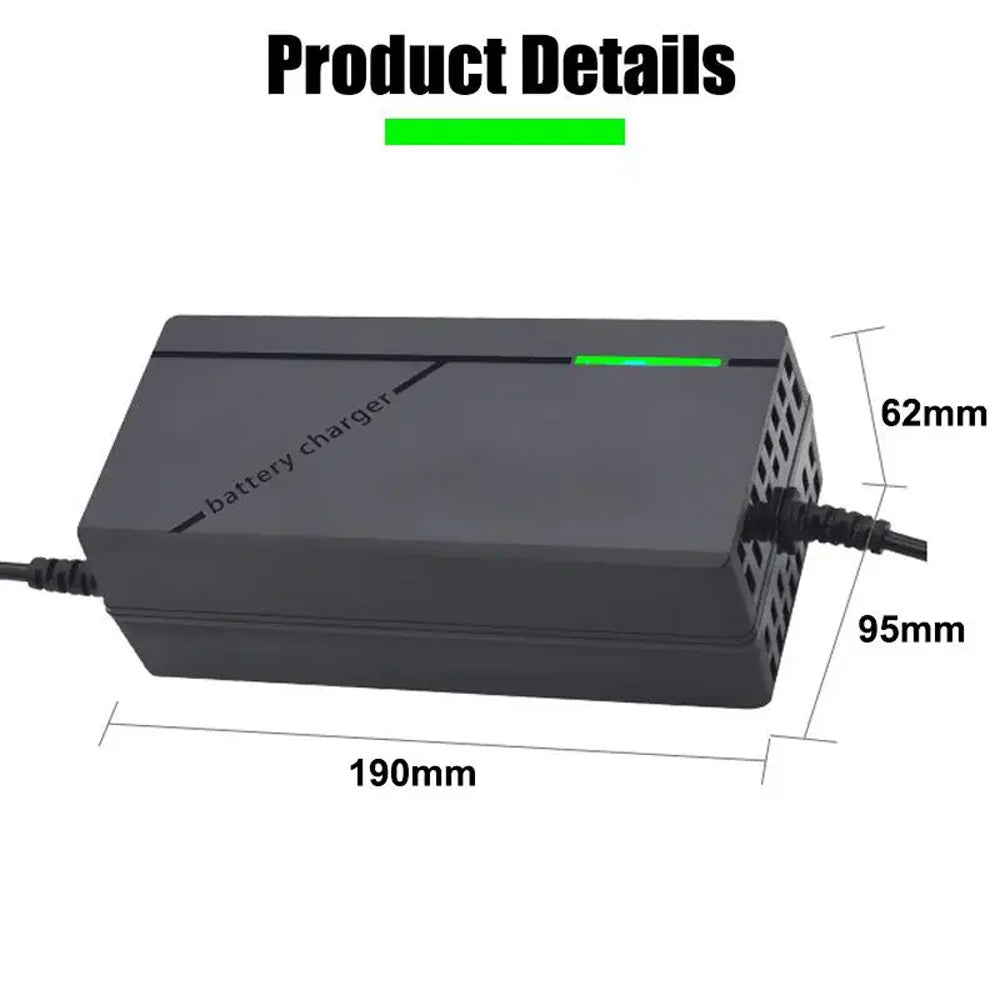 72V 60V 2A/3A/5A 20S 16S 18650 Lithium Battery Charger DC 5.5*2.1mm, Multiple Plug Options, Intelligent Charger EU/US/UK/AU