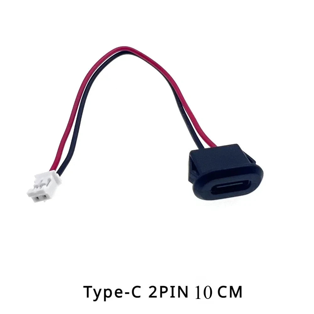 1pcs USB Type C Waterproof Connector Type-C With card buckle Female 3A High Current Fast Charging Jack Port USB-C Charger Plug
