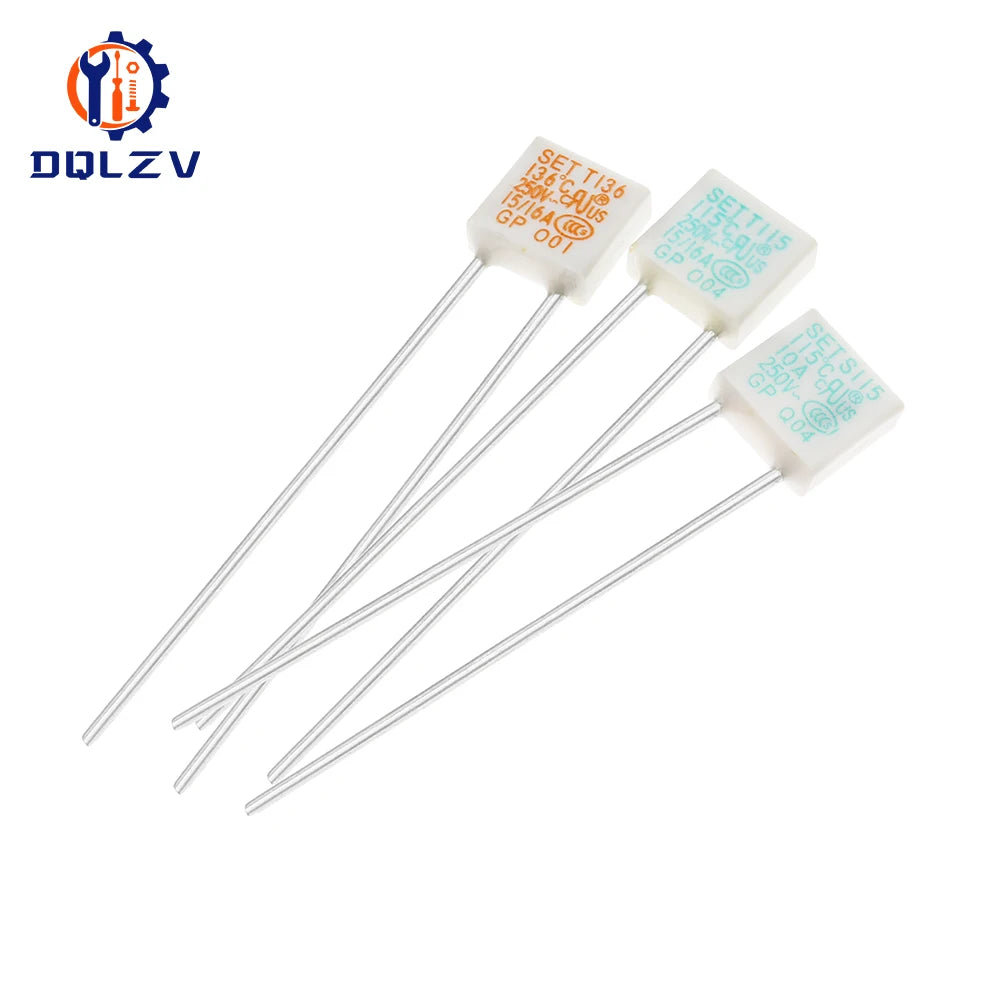 SELTE 115C 136C 250V 10A 15A 16A Square Temperature Fuses Thermal Fuses ThermostatThermal Protector