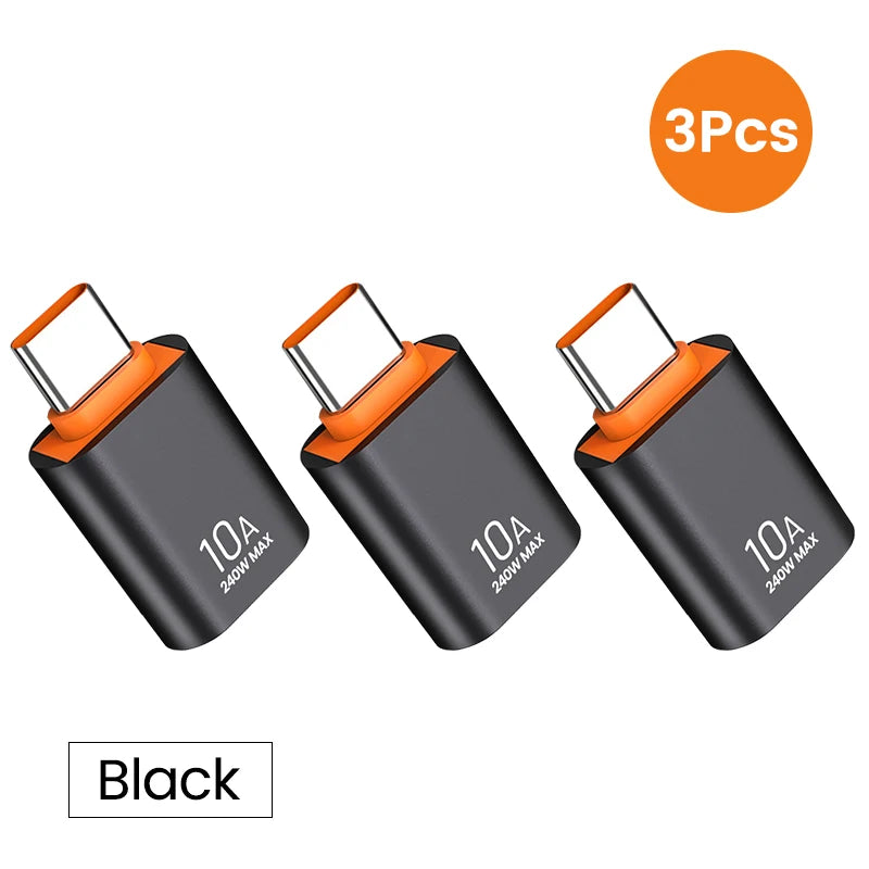 10A USB 3.0 To Type C Mini Fast Transfer USB Type C Female To USB PD Adapter Suitable for Mobile Computer Car Charger Converters