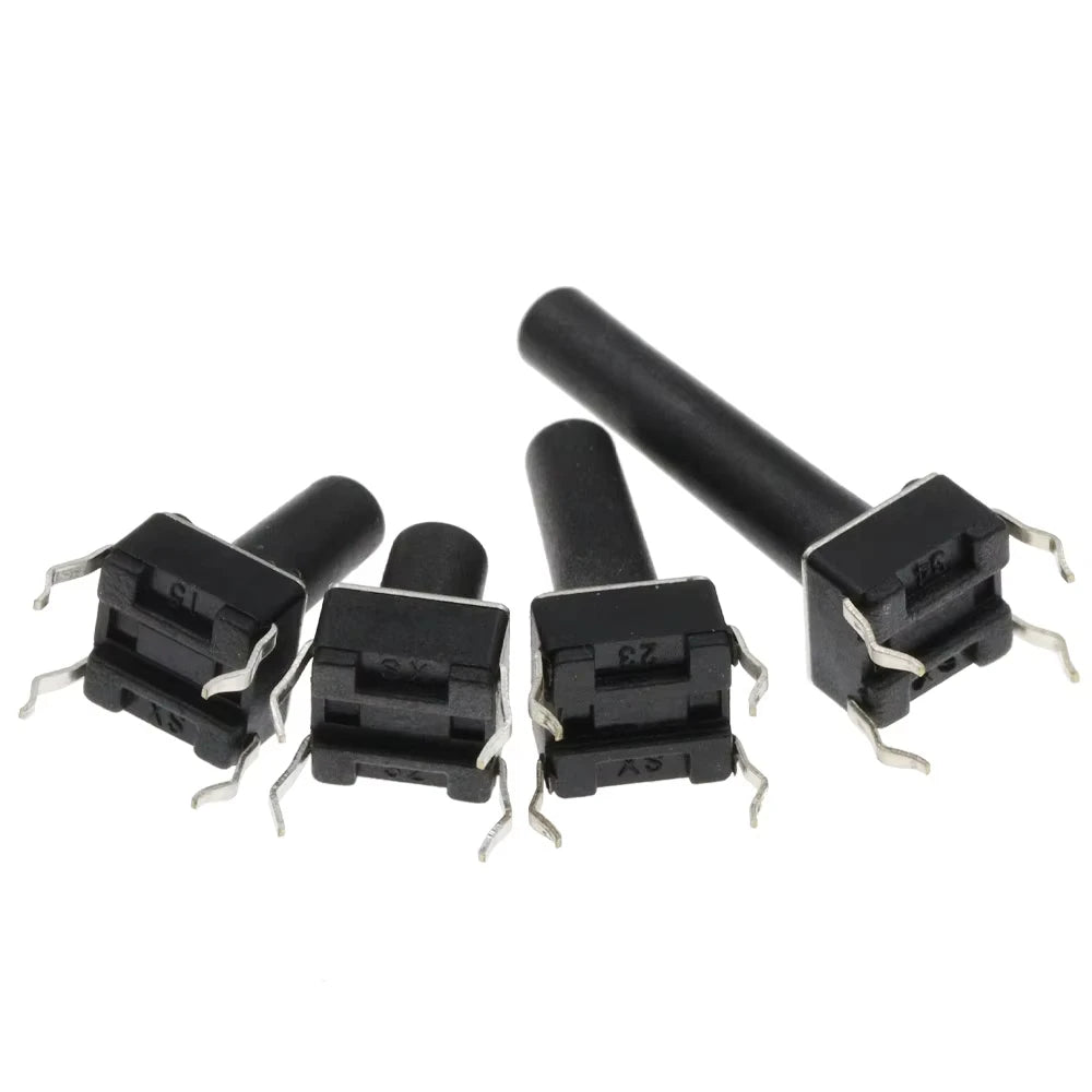 20PCS 6x6 Push Button Switch DIP 6X6X4.3 Light Touch Switch 6*6*4.3/5/6/7/8/9/10/11/12/13MM The Power Switch 4Pins For Arduino