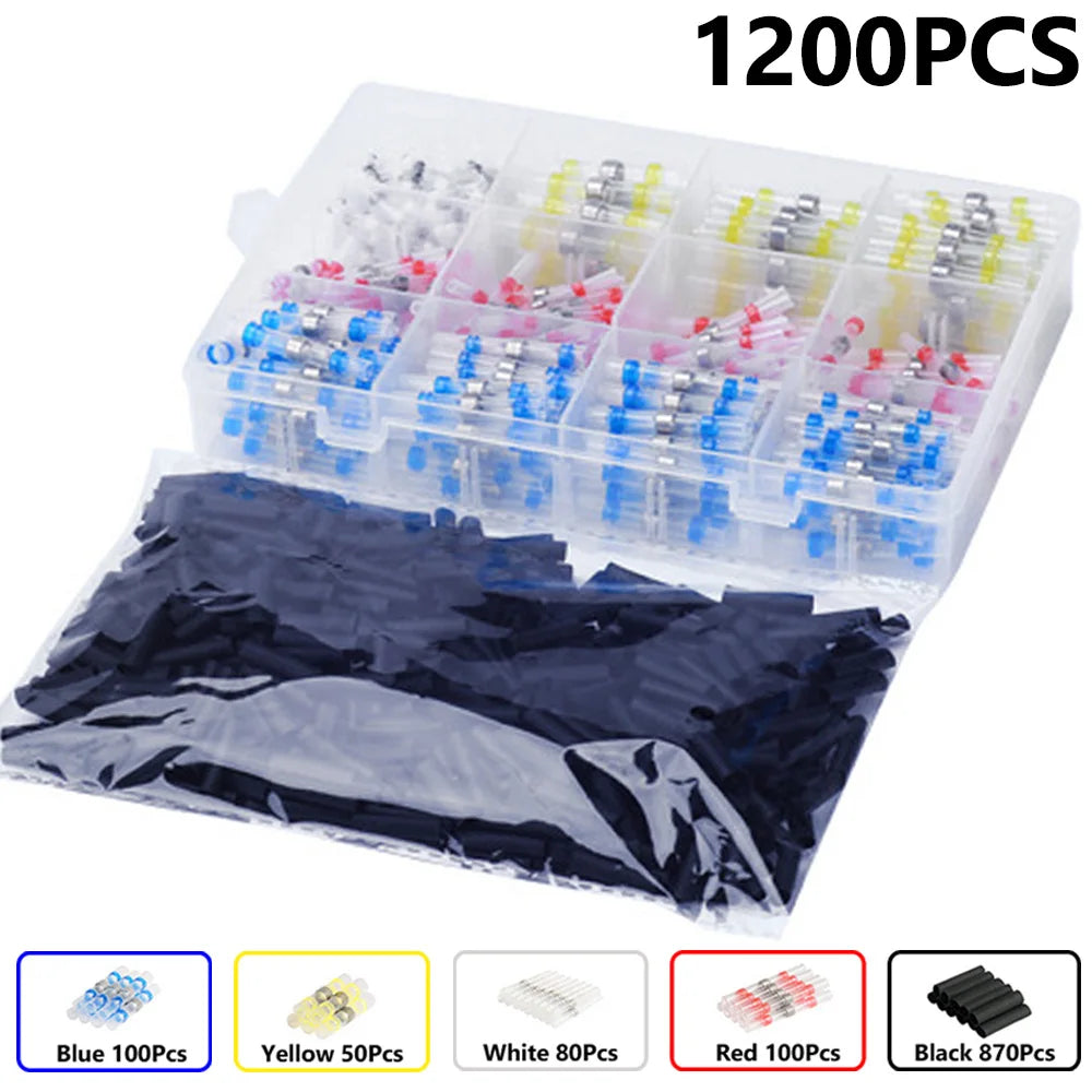 50-1200PCS Heat Shrink Tubing Wires Cable Sleeves Waterproof Solder Seal Wire Connector Electric Cable Protection with Heater