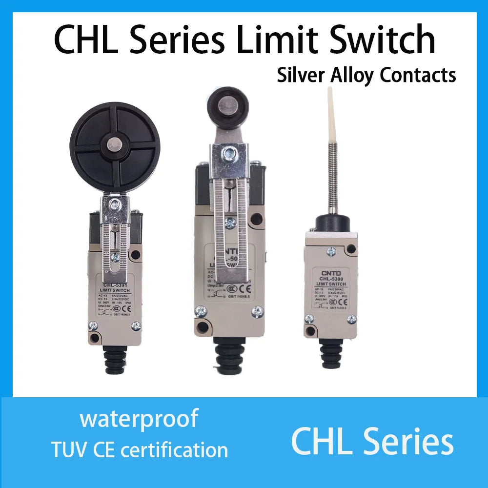 CNTD Vertical Travel Limit Switch 10A 250V CHL‑5000 CHL‑5030 CHL‑5050 CHL‑5200 CHL‑5220 CHL‑5300 Micro Switch IP65 Waterproof