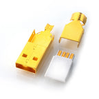 PURELINE USB Plug 2.0 Type A B Copper Gold Plated 5u Male HIFI DIY  USB Interface Terminal Port Data Line Connector Decoder 5U