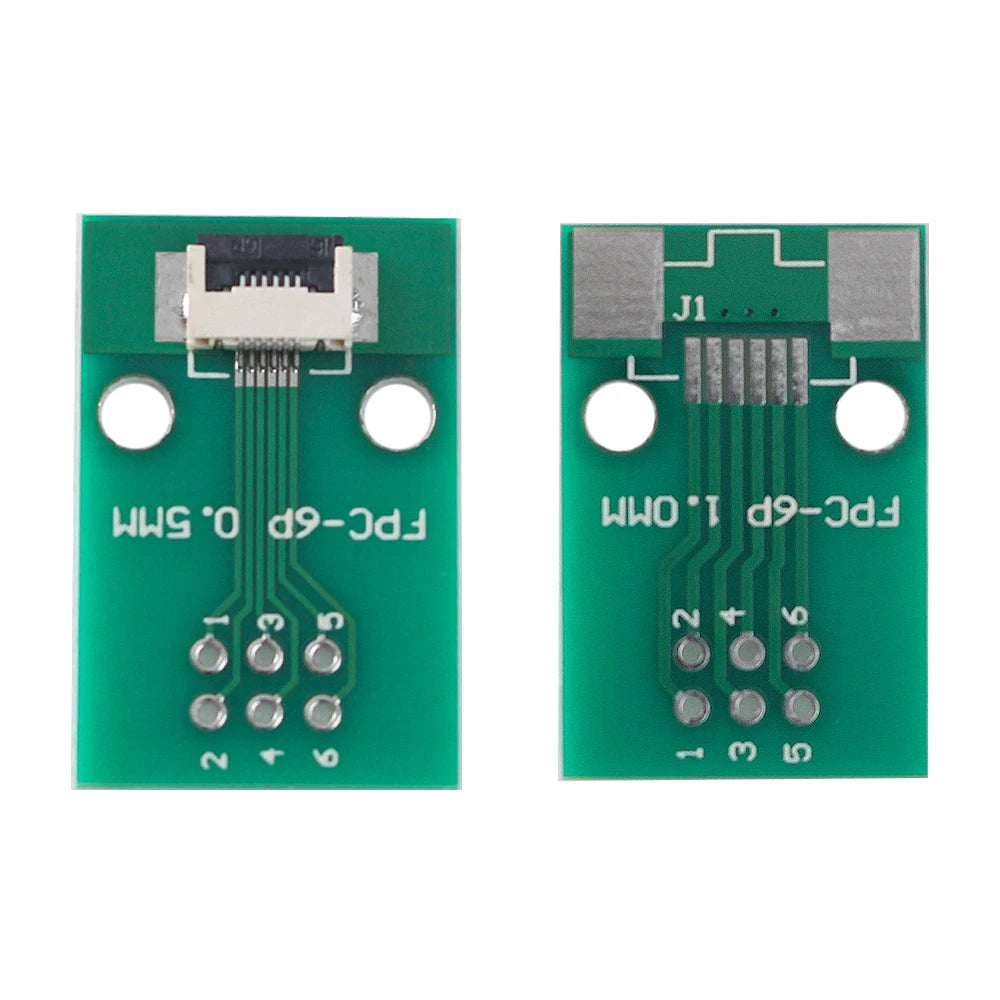 5PCS FPC FFC Flexible Flat Cable Welded Board Adapter PCB Board 0.5mm Pitch Connector SMT To 2.54mm Hole 6P/8P/10P/12P/20P
