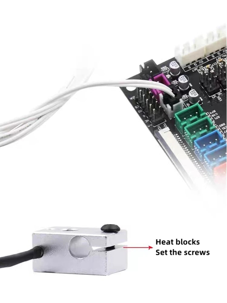 1M/2M HT-NTC100K Thermistor Temperature Sensor For High Temperature Filament 350 Degrees Hotend Kit B3950 For 3D Printer Parts