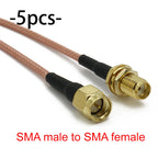 RG316 SMA to SMA / RP-SMA RF Coaxial Cable Male Plug Female Jack Connector Jumper Pigtail Antenna Extension Wire WiFi FPV Radio