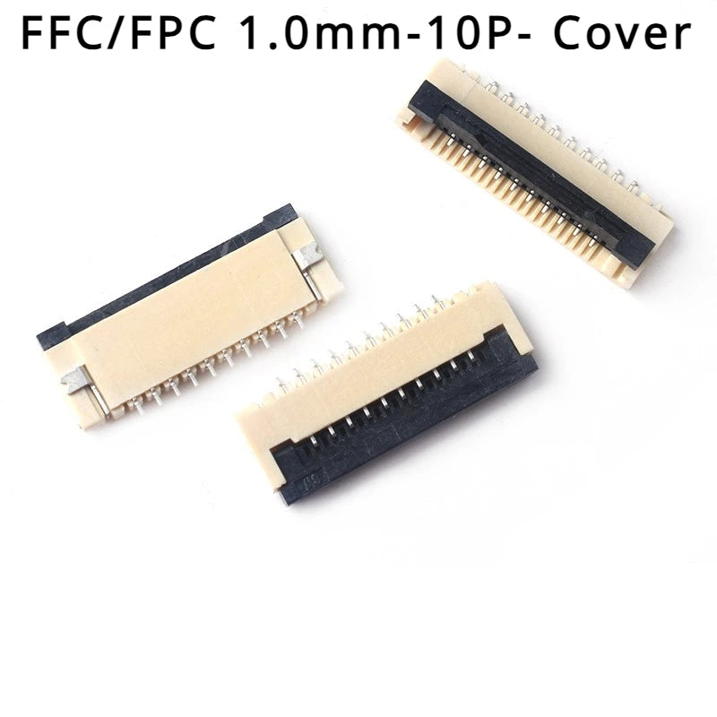 50Pcs/lot FFC FPC Connector 0.5mm 1.0mm 4P/6P/8P/10P/12/14/16/20/24/30/32/40P Pin Flip Type Ribbon Flat Connector Bottom Contact
