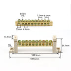 DIN Rail Terminal Block High Bridge Type Ground Bar 5/7/10/12 Holes Electrical Connector Distribution Box Neutral Terminal