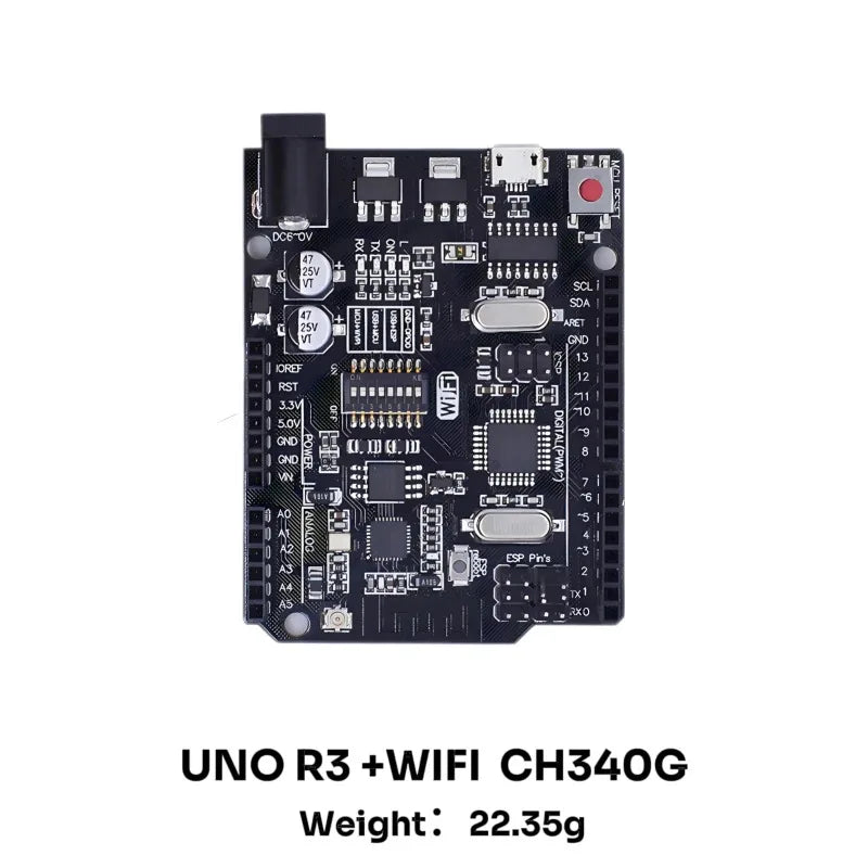 UNO R3 Official ATMEGA16U2/UNO+WiFi R3 MEGA328P Chip CH340G For Arduino UNO R3 Development Board WeMos ESP8266 USB/TYPE-C/Micro