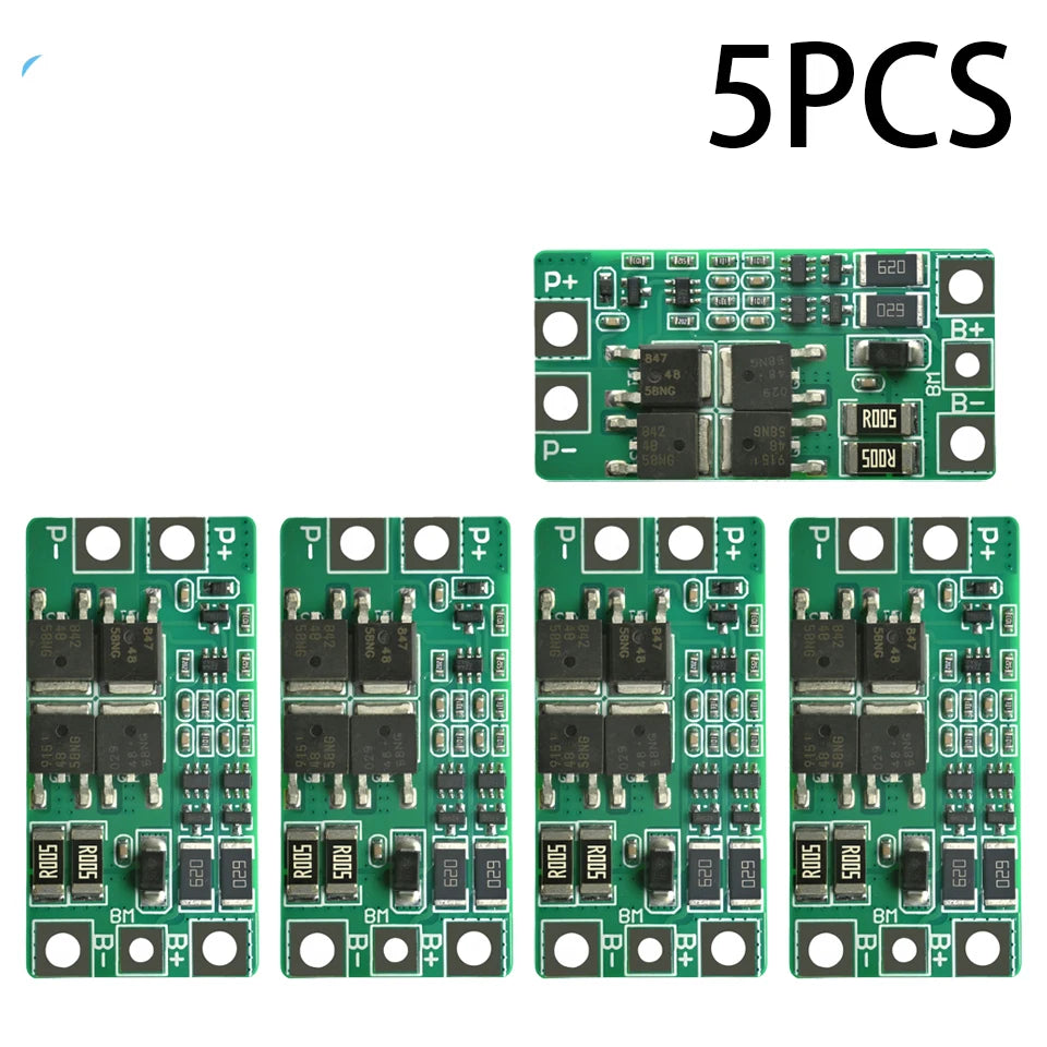 1-10PCS 2S 3.2V 3.7V 10A LiFePO4 Battery Protection Board, 6.4V 7.3V BMS with Balancing for 32650 18650 3.2V Battery Pack DIY