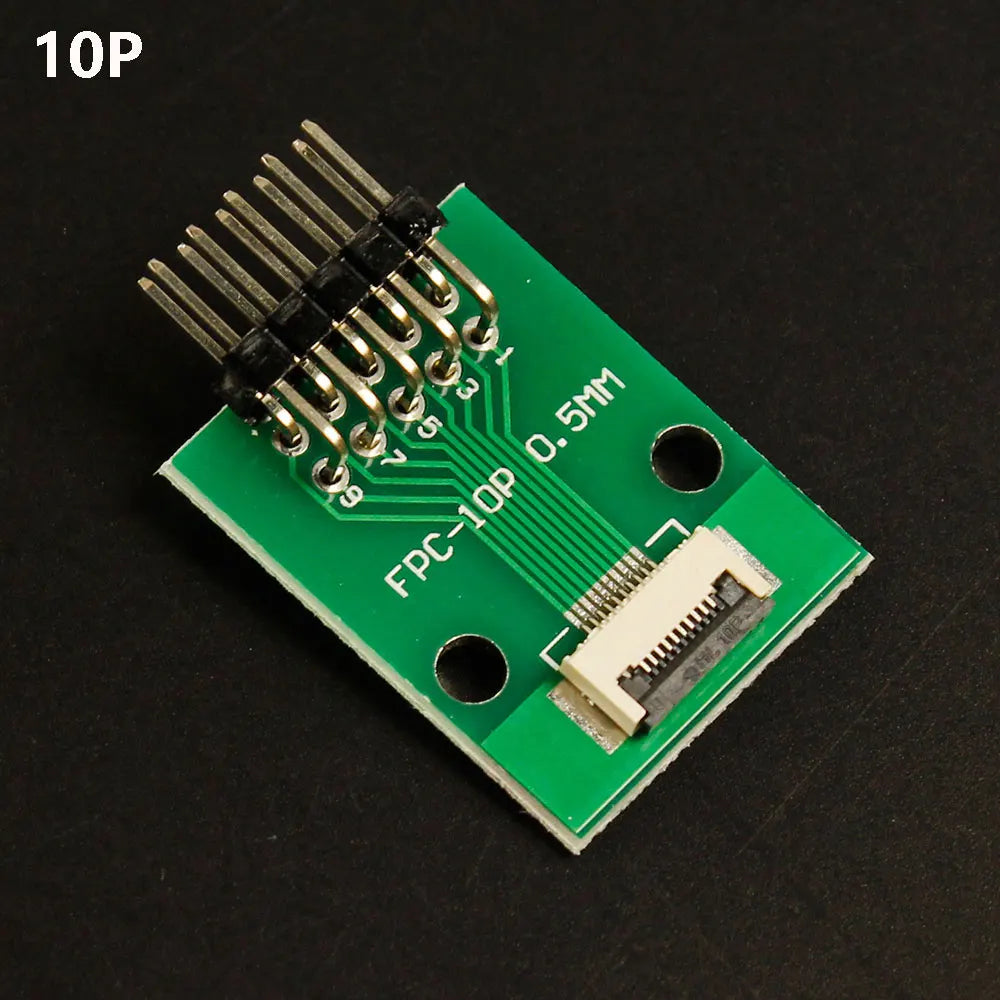 1pcs 4P-- 80P 0.5mm Pitch Connector SMT Adapter to 2.54mm 1.00 Inch Hole FPC FFC Cable Welded Board + Double Row Straight Pin
