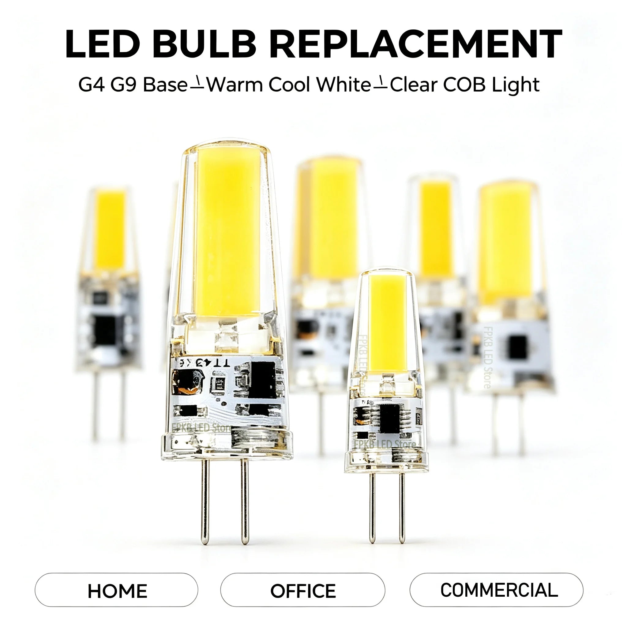 10PCS LED COB Lamp 6W Bulbs Dimmable G4 mini COB AC DC 12V 220V Candle Lights Replace 30W 40W Halogen for Chandelier Spotlight