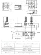 30A-300A Battery Terminal Mount MRBF Waterproof Fuse Block Kit 58V Stud 5/16" Marine Rated Battery Fuse for Boat Truck
