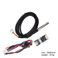 DS18B20 Temperature Sensor Module 304 Stainless Steel Waterproof Probe Waterproof Oil-proof Anti-interference GVS PH2.0 Interfac