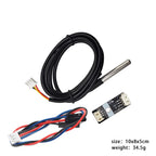 DS18B20 Temperature Sensor Module 304 Stainless Steel Waterproof Probe Waterproof Oil-proof Anti-interference GVS PH2.0 Interfac